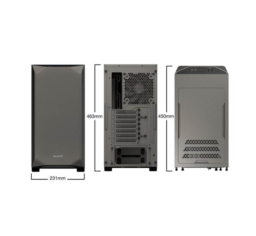 Pure Base 500 Window | Midi Tower Case | Grijs
