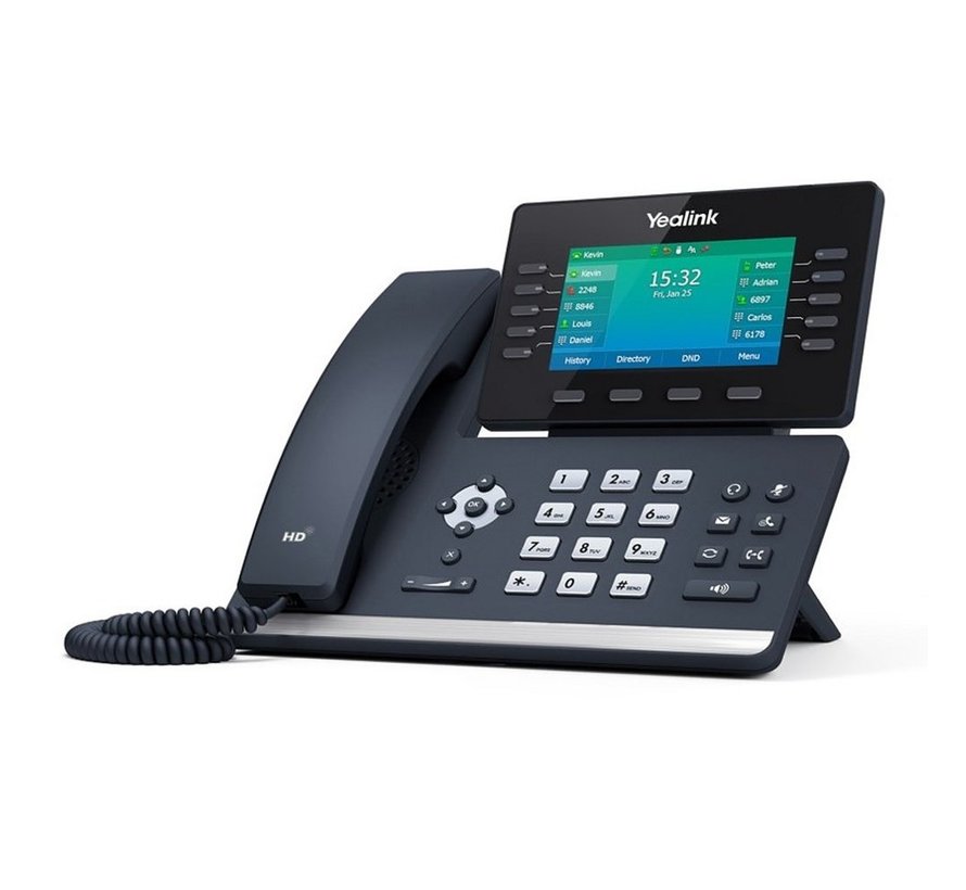 SIP-T54W | IP-Telefoon | Zwart | 10 Lijnen | 4,3" LCD | WiFi & Bluetooth