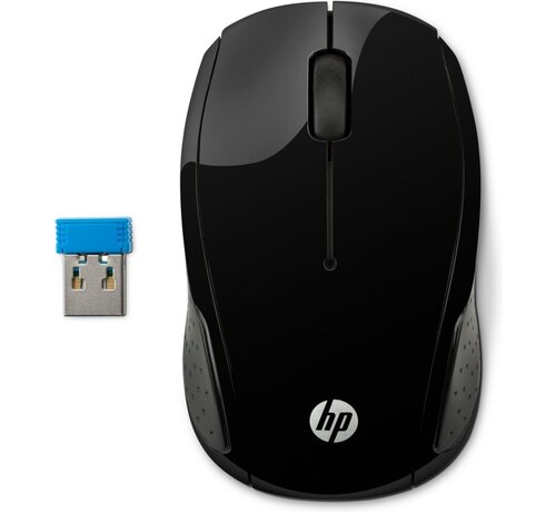Hewlett Packard HP 200 Draadloze Muis - Zwart