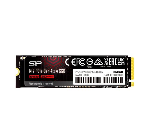 Silicon Power UD90 | 250GB NVMe SSD | M.2 Gen4 | 4.800MB/s Lezen | 4.200MB/s Schrijven