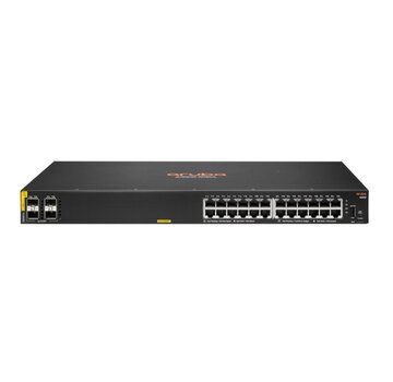 Hewlett Packard HPE Aruba 6000 24G PoE Switch | Managed L2 | 24 Poorten | Gigabit Ethernet | 4x SFP | 370W PoE Budget | 1U Rackmount