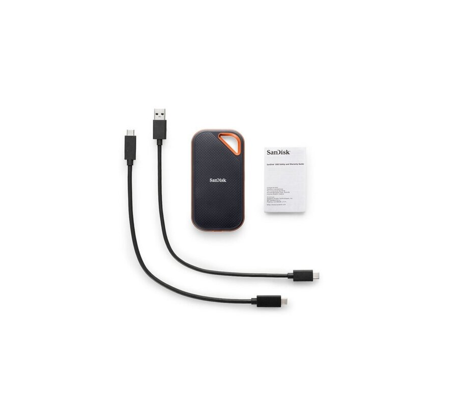 SanDisk Extreme PRO Portable | Externe SSD | 2000GB | USB 3.2 | Zwart | Compact & Robuust