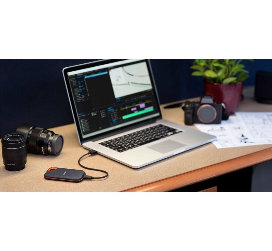 SanDisk Extreme PRO Portable | Externe SSD | 2000GB | USB 3.2 | Zwart | Compact & Robuust