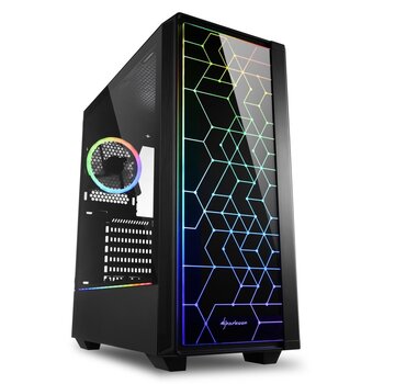 Sharkoon RGB LIT 100 | Midi Tower Case | Zwart