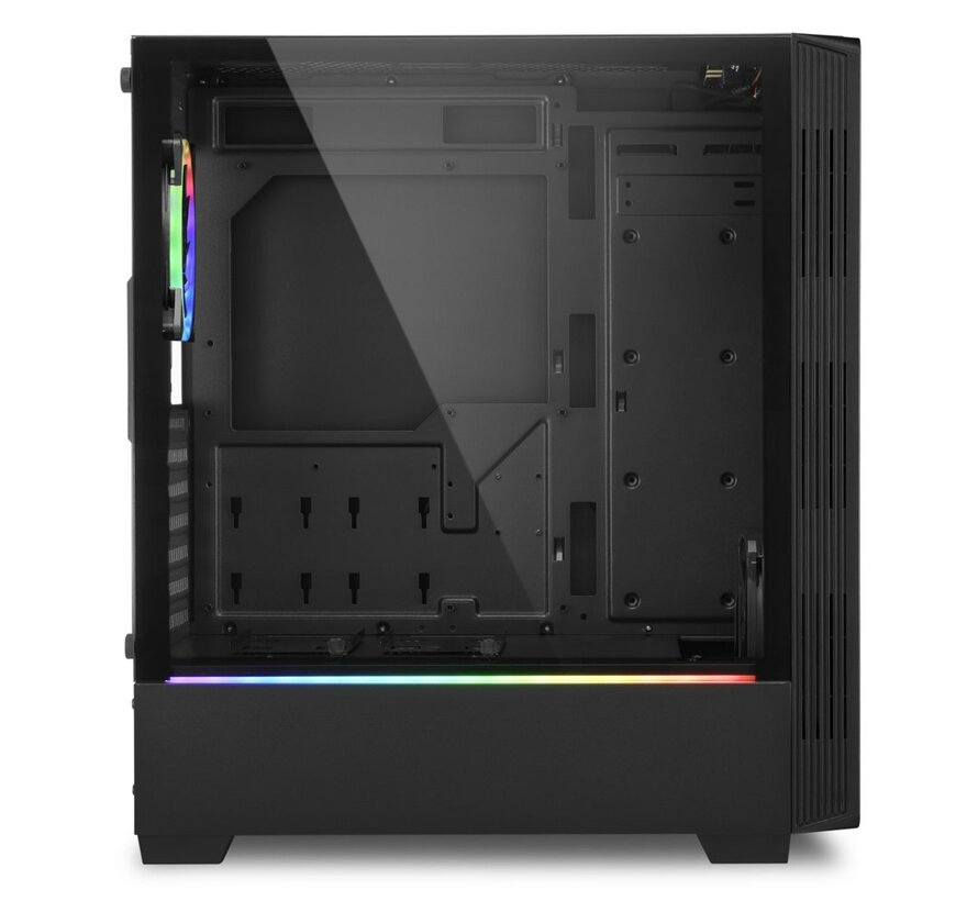 RGB LIT 100 | Midi Tower Case | Zwart