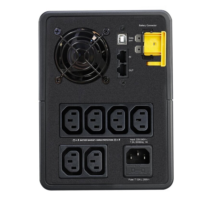 Back-UPS BX1600MI | 1600 VA / 900 W | 6x IEC C13 Stopcontacten | AVR Spanningsregeling | LED-Statusindicator | Robuuste Tower UPS
