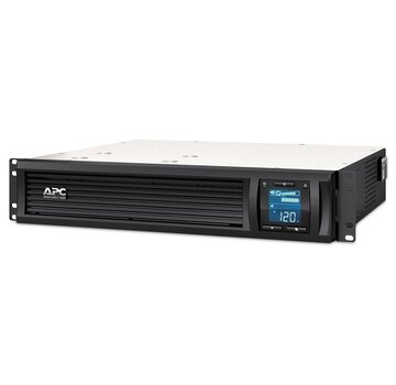 APC Smart-UPS SMC1000I-2UC | 1000 VA / 600 W | 2U Rackmount | 4x IEC C13 Stopcontacten | AVR Spanningsregeling | LCD-scherm | SmartConnect