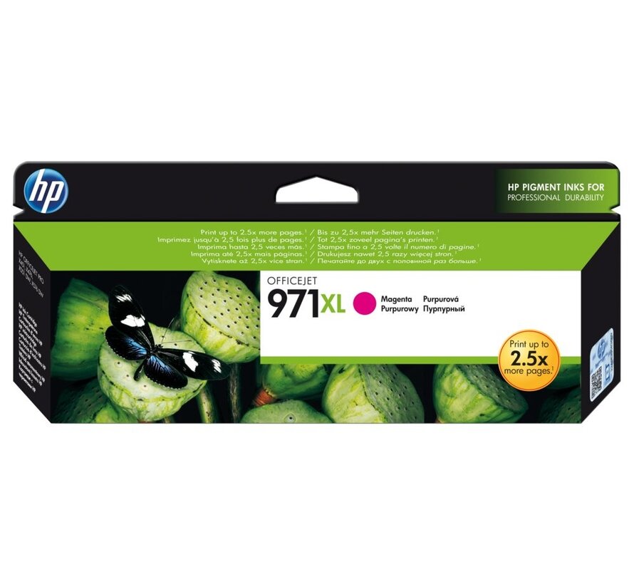 HP 971XL | Originele Inktcartridge | High-Capacity | Magenta