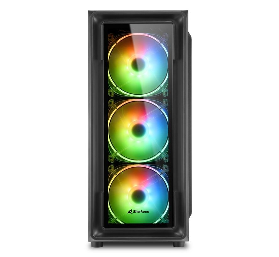 TK4 RGB | Midi Tower Case | Zwart
