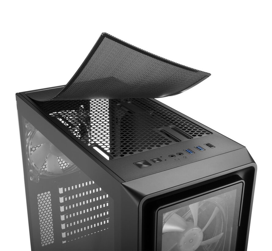 TK4 RGB | Midi Tower Case | Zwart