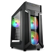 Sharkoon VG6-W RGB | Midi Tower Case | Zwart