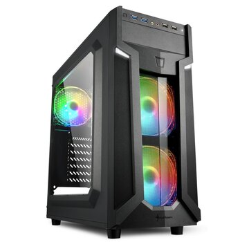 Sharkoon VG6-W RGB | Midi Tower Case | Zwart
