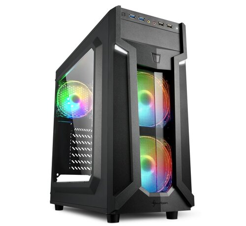 Sharkoon VG6-W RGB | Midi Tower Case | Zwart
