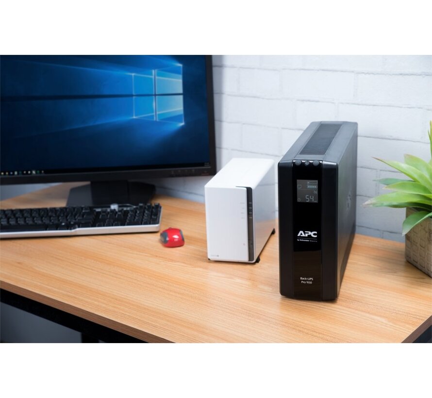 Back-UPS Pro BR900MI | 900 VA | 6x IEC C13 Stopcontacten | AVR Spanningstabilisatie | LCD-Statusdisplay