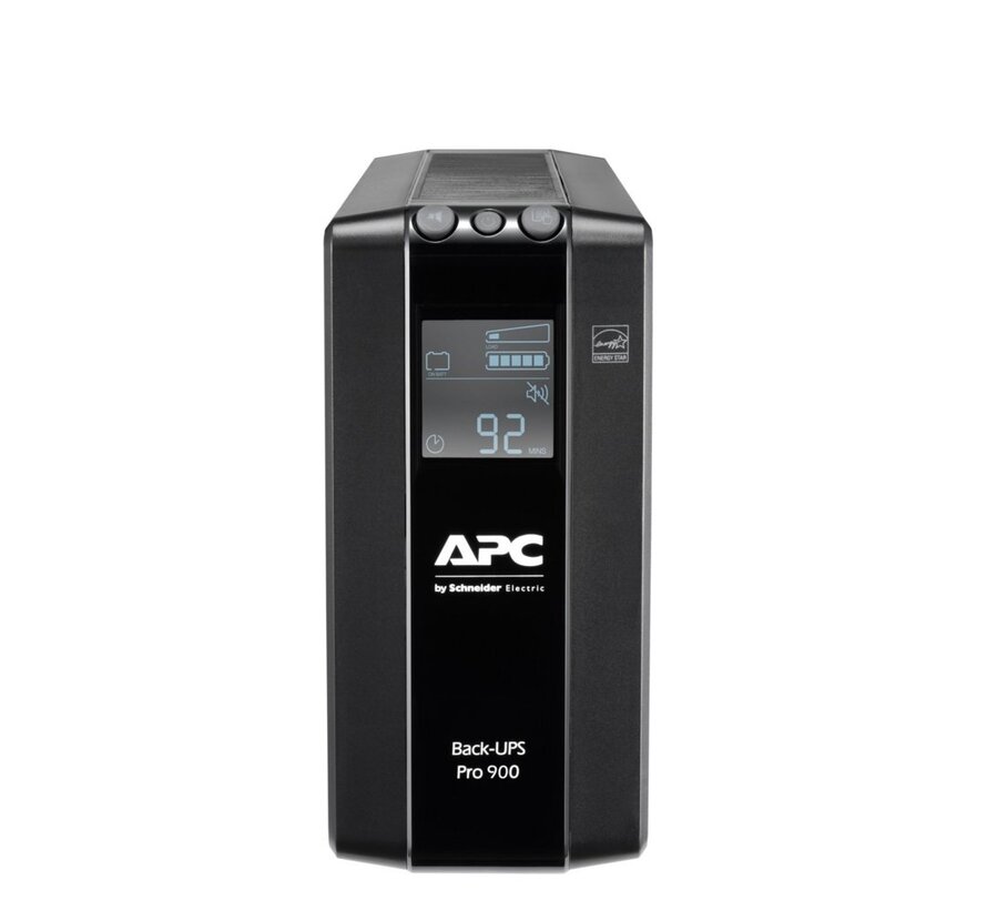 Back-UPS Pro BR900MI | 900 VA | 6x IEC C13 Stopcontacten | AVR Spanningstabilisatie | LCD-Statusdisplay
