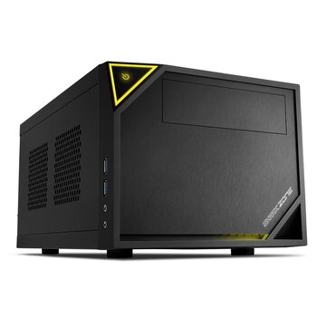 Sharkoon Shark Zone C10 | Mini-ITX Case | Zwart/Geel