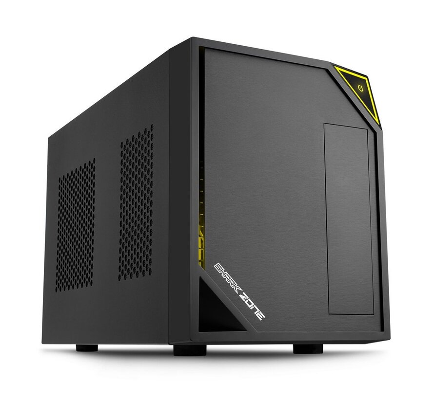Shark Zone C10 | Mini-ITX Case | Zwart/Geel
