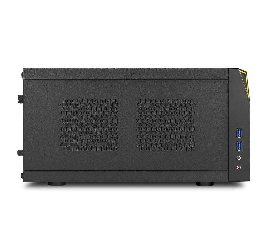 Shark Zone C10 | Mini-ITX Case | Zwart/Geel
