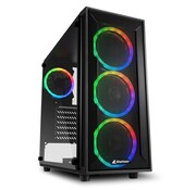 Sharkoon TG4M RGB | Midi Tower Case | Zwart
