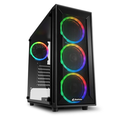 Sharkoon TG4M RGB | Midi Tower Case | Zwart