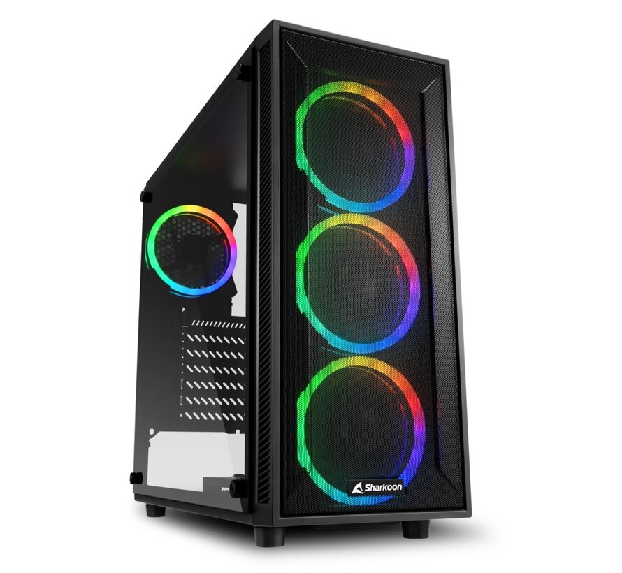 TG4M RGB | Midi Tower Case | Zwart