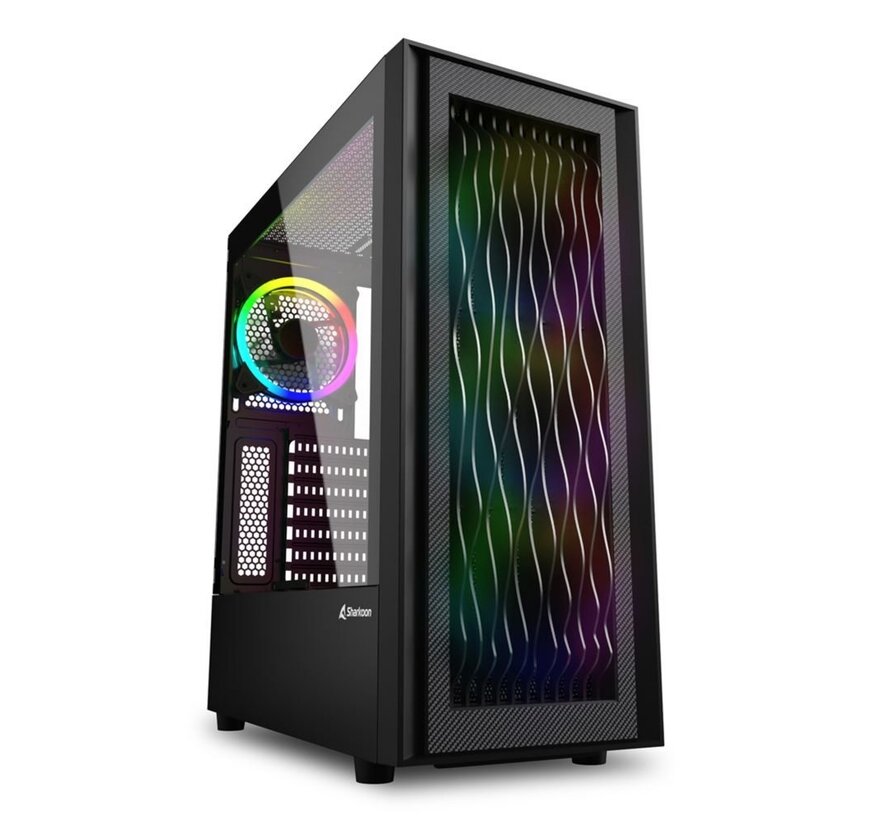 RGB Wave | Tower Case | Zwart