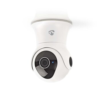 Nedis WIFICO20CWT | Wi-Fi Smart IP-buitencamera | Full HD 1080p | PTZ | Nachtzicht 15 m | Tweeweg-audio | IP65 | Wit