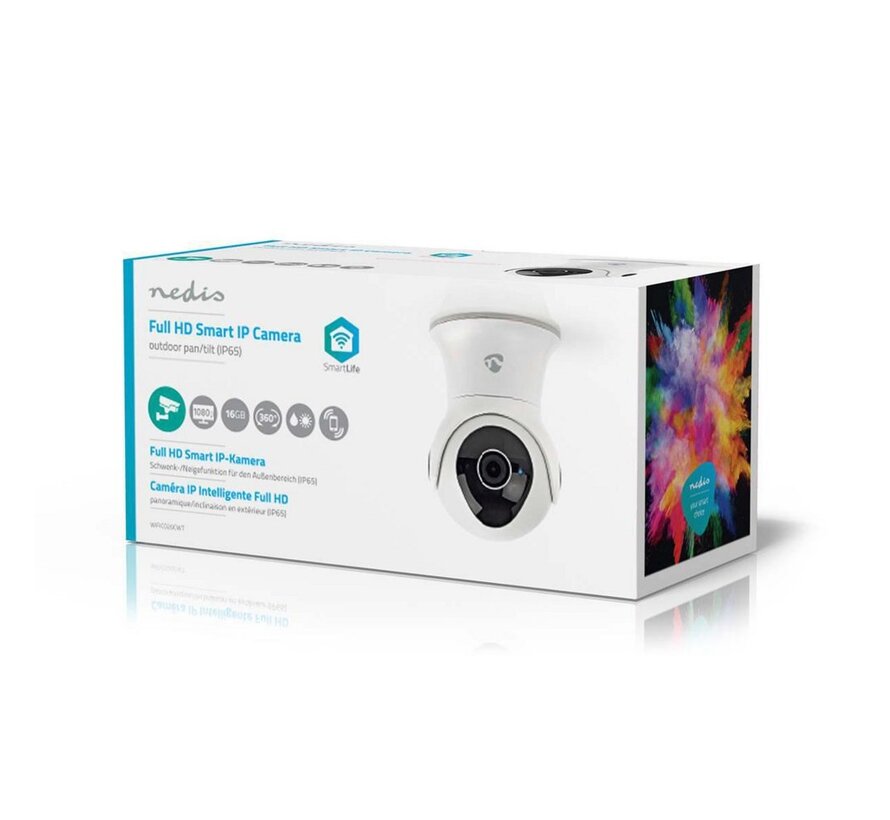 WIFICO20CWT | Wi-Fi Smart IP-buitencamera | Full HD 1080p | PTZ | Nachtzicht 15 m | Tweeweg-audio | IP65 | Wit