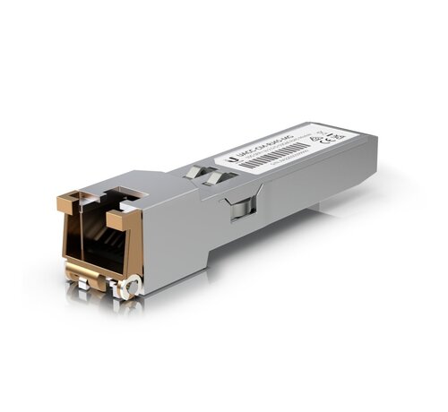 Ubiquiti UACC-CM-RJ45-MG | SFP+ Transceiver Module | 10/5/2.5/1 Gbps | Koper | RJ45 | 100 m
