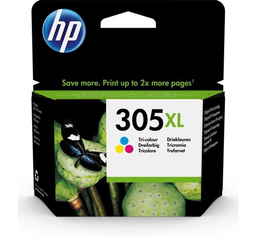 Hewlett Packard HP 305XL originele high-capacity drie-kleuren inktcartridge