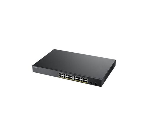 ZyXEL Zyxel GS1900-24HP | Managed Switch | 24 Poorten | Gigabit Ethernet | PoE | 1U | Zwart