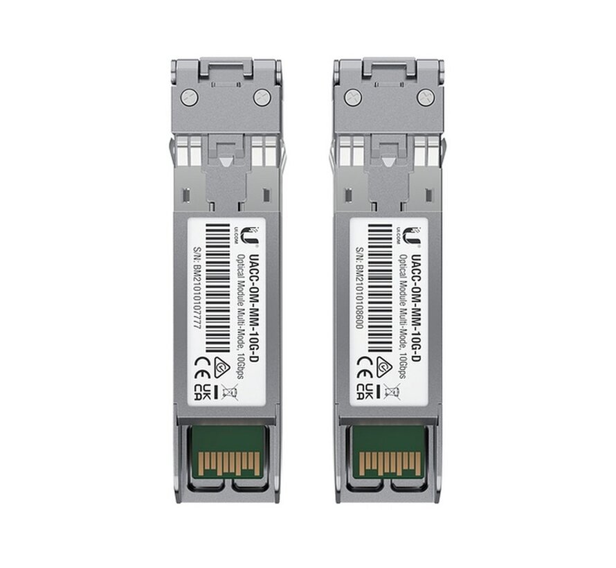 UACC-OM-MM-10G-D-2 | SFP+ Transceiver Module | 10 Gbps | Multimode | 850 nm | LC Duplex | 300 m