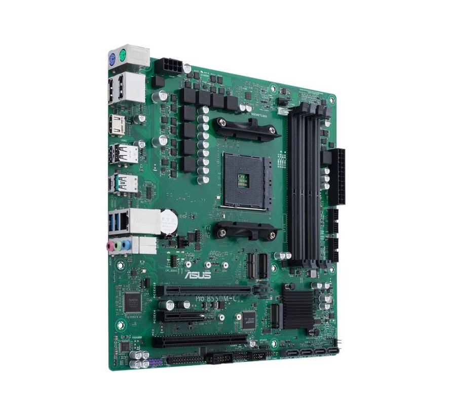 ASUS PRO B550M-C/CSM | Socket AM4 | AMD B550 | 4xDDR4 | Micro-ATX | Moederbord