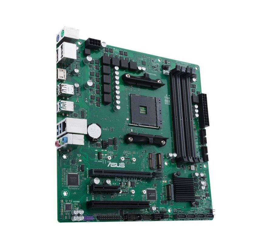 ASUS PRO B550M-C/CSM | Socket AM4 | AMD B550 | 4xDDR4 | Micro-ATX | Moederbord