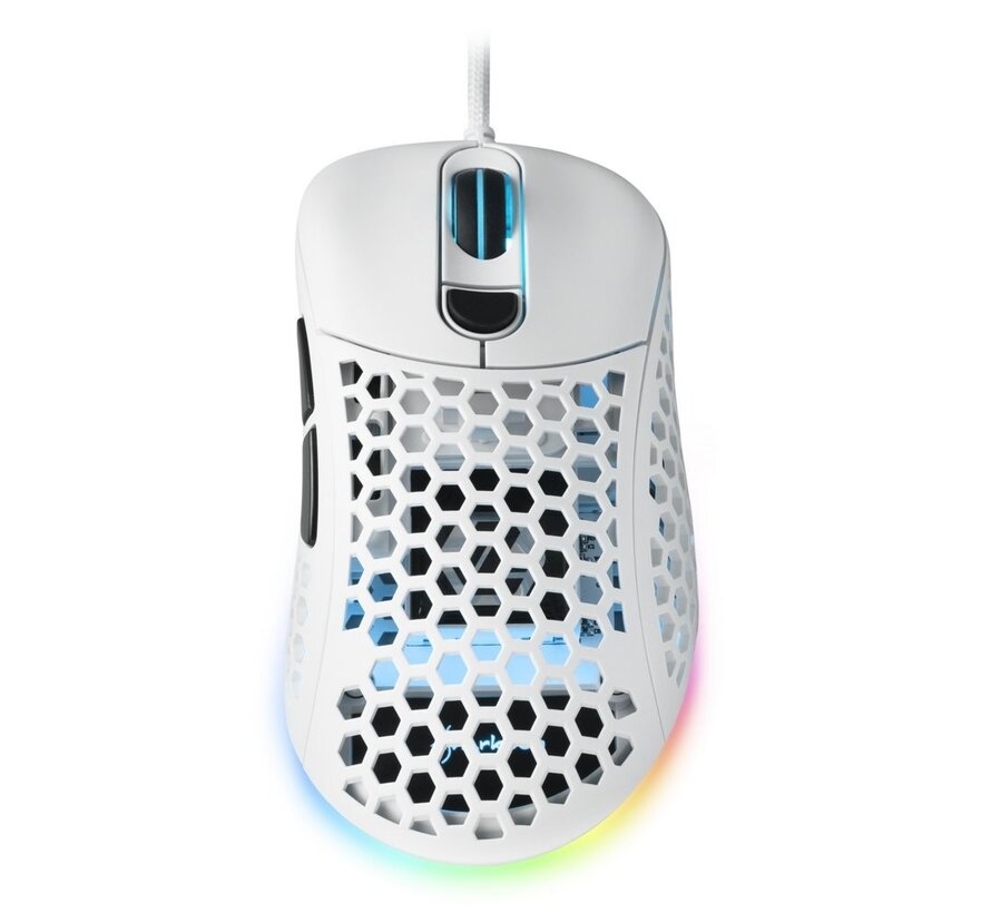 Light² 200 | Bekabelde Gaming Muis | Links- en Rechtshandig | USB-A | 16000 DPI | Wit