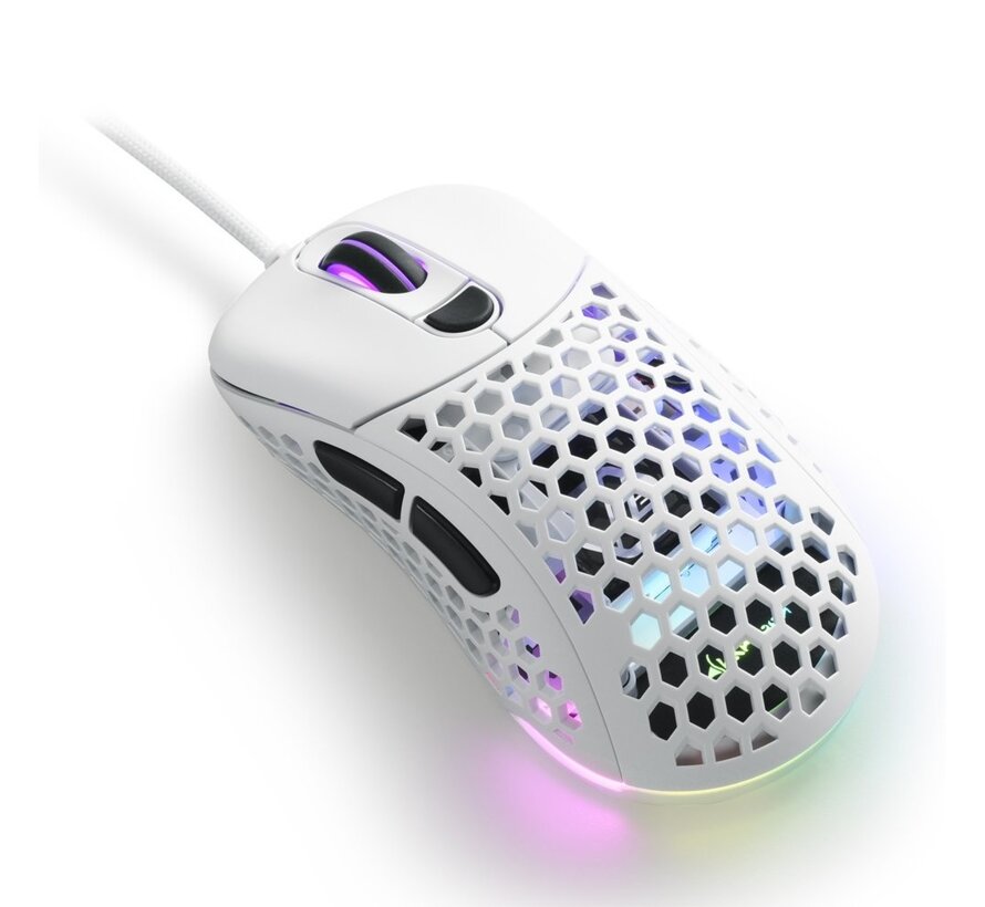 Light² 200 | Bekabelde Gaming Muis | Links- en Rechtshandig | USB-A | 16000 DPI | Wit