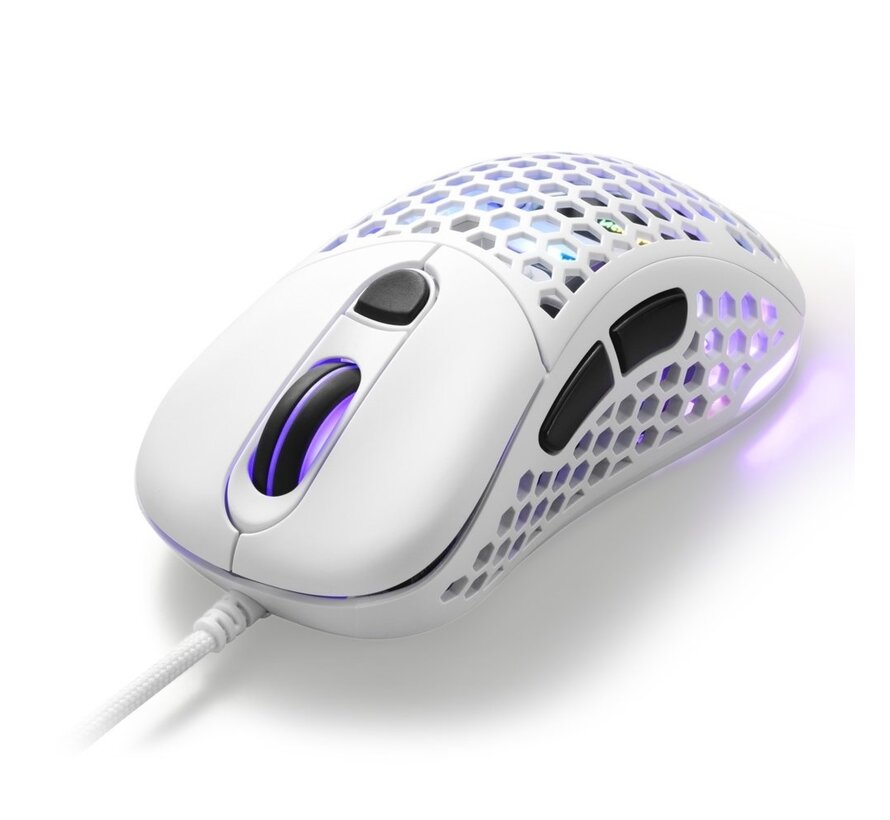 Light² 200 | Bekabelde Gaming Muis | Links- en Rechtshandig | USB-A | 16000 DPI | Wit