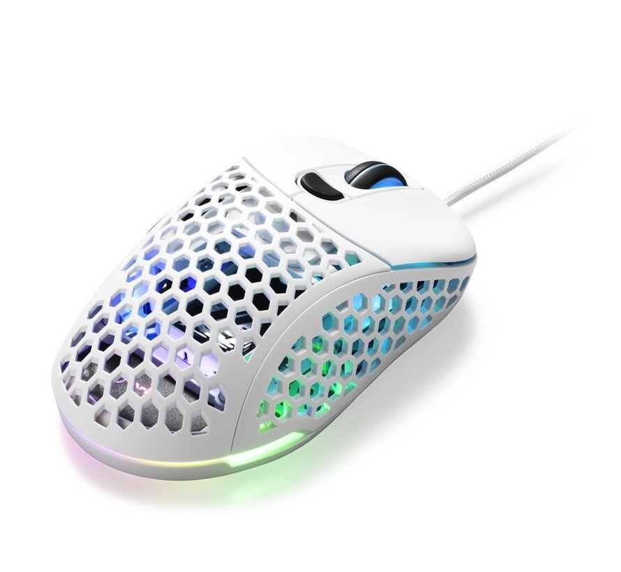 Light² 200 | Bekabelde Gaming Muis | Links- en Rechtshandig | USB-A | 16000 DPI | Wit