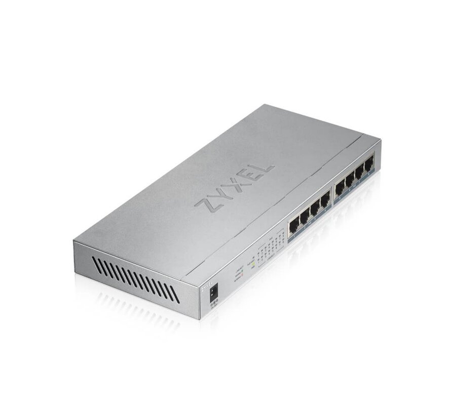 Zyxel GS1008HP | Unmanaged Switch | 8 Poorten | Gigabit Ethernet | PoE
