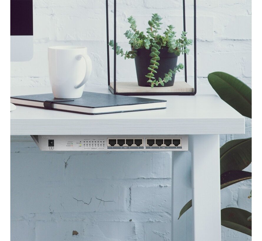 Zyxel GS1008HP | Unmanaged Switch | 8 Poorten | Gigabit Ethernet | PoE