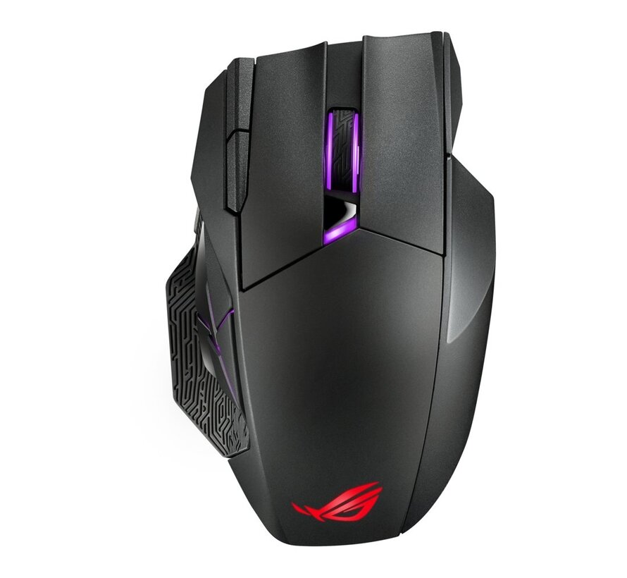 ASUS ROG Spatha X | Draadloze Gaming Muis | Rechtshandig | RF + USB-A | 19000 DPI | Zwart