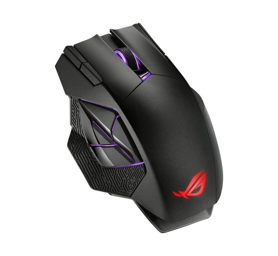 ASUS ROG Spatha X | Draadloze Gaming Muis | Rechtshandig | RF + USB-A | 19000 DPI | Zwart