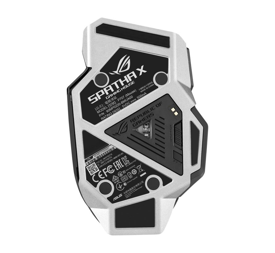 ASUS ROG Spatha X | Draadloze Gaming Muis | Rechtshandig | RF + USB-A | 19000 DPI | Zwart