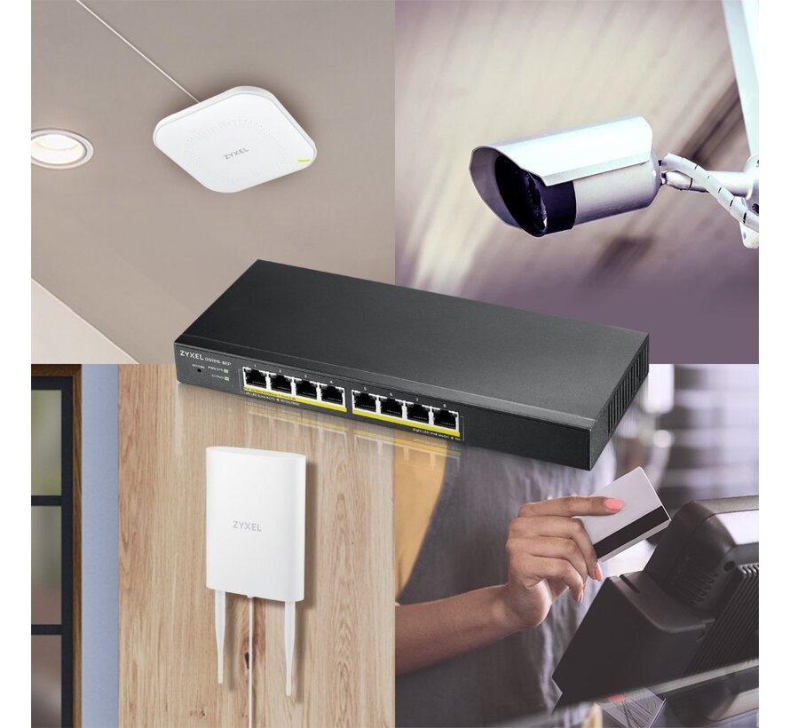 Zyxel GS1915-8 | Managed L2 Switch | 8 Poorten | Gigabit Ethernet
