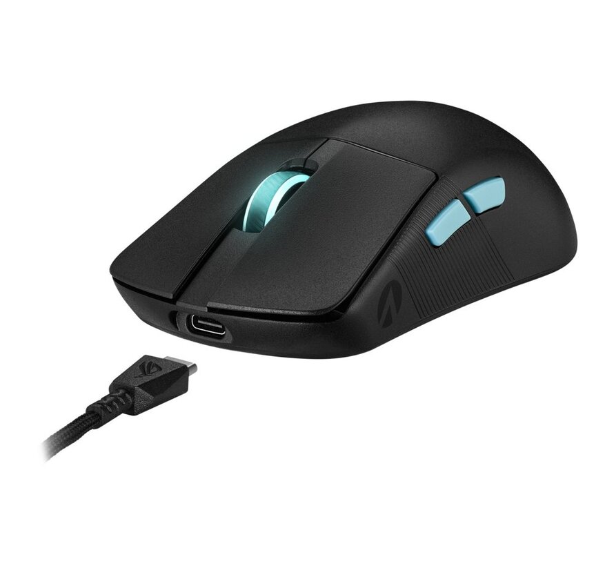ASUS ROG Harpe Ace Aim Lab Edition | Draadloze Muis | Links- en Rechtshandig | RF + Bluetooth + USB-A | 36000 DPI | Zwart