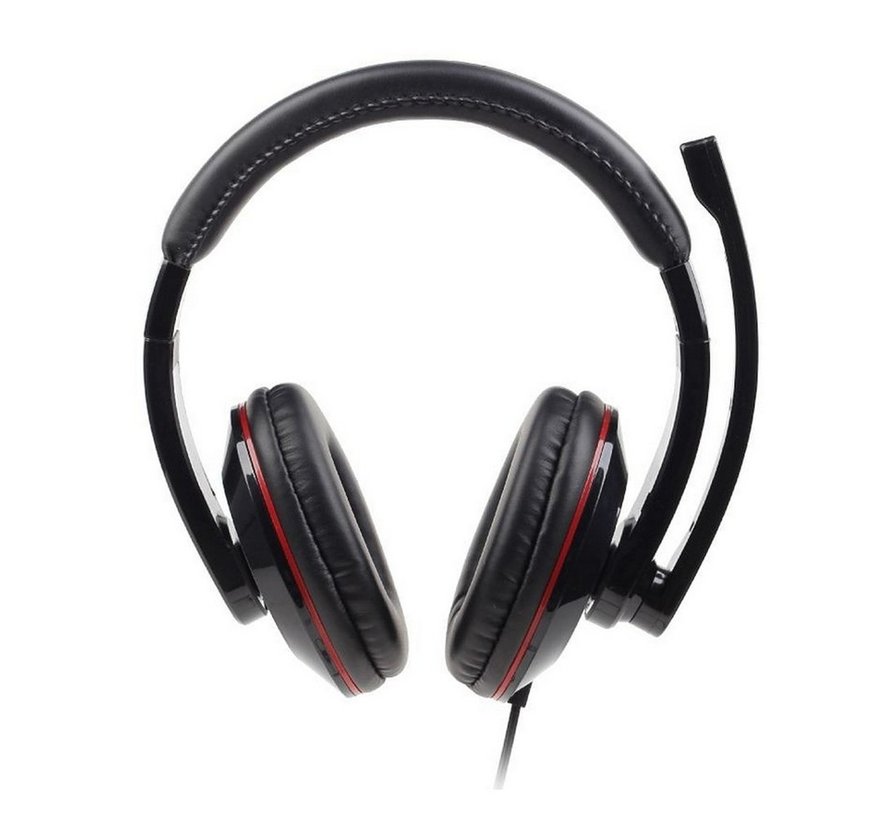 MHS-001 | Bedrade On-Ear Headset USB-A | Zwart