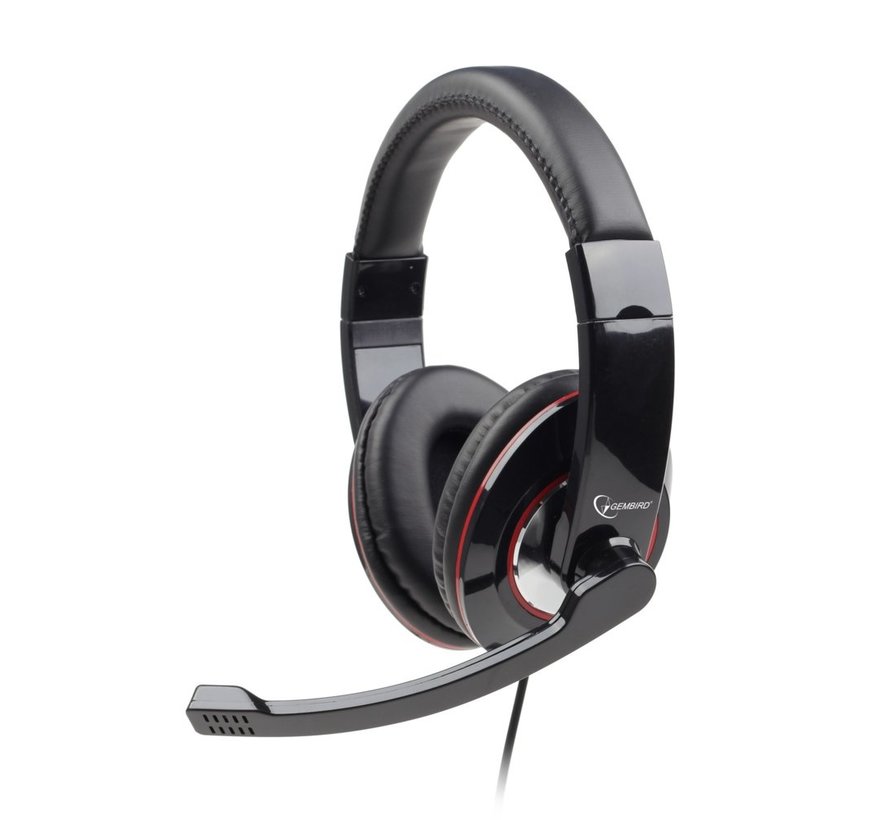 MHS-001 | Bedrade On-Ear Headset USB-A | Zwart