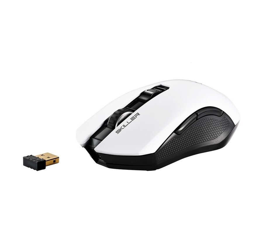 Skiller SGM3 | Draadloze Gaming Muis | Rechtshandig | RF + USB-A | 6000 DPI | Zwart