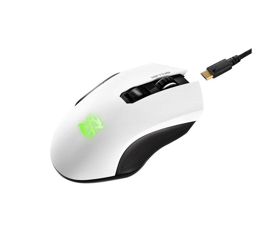 Skiller SGM3 | Draadloze Gaming Muis | Rechtshandig | RF + USB-A | 6000 DPI | Zwart