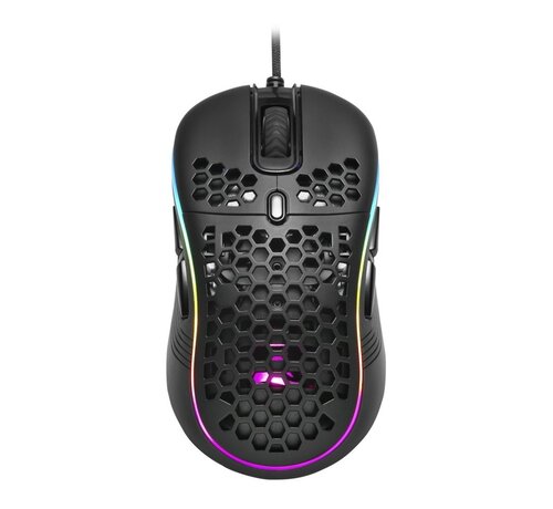 Sharkoon Light² S | Bekabelde Gaming Muis | Links- en Rechtshandig | USB-A | 6200 DPI | Zwart